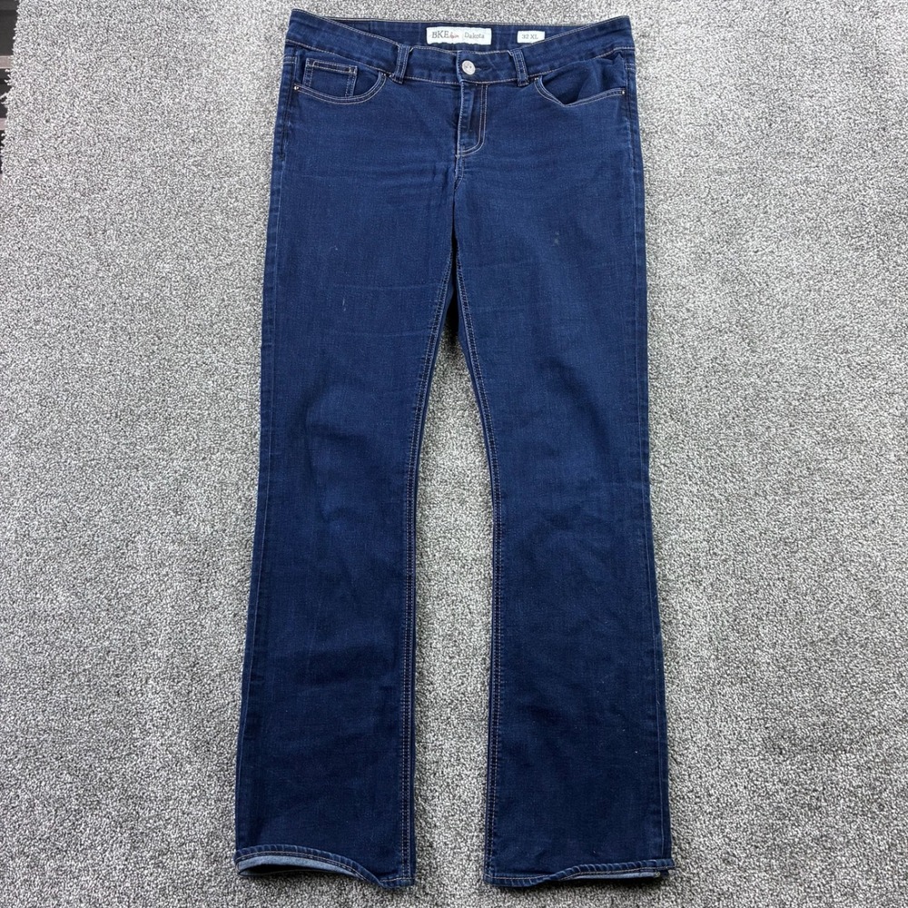 BKE Buckle Jeans Women's 32XL Blue Dakota Bootcut Low Rise Western Contrast